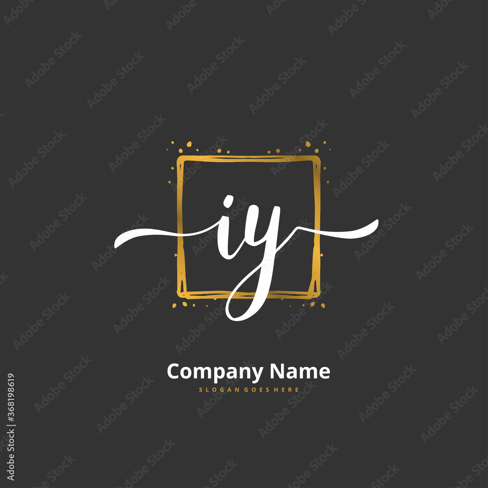 I Y IY Initial handwriting and signature logo design with circle. Beautiful design handwritten logo for fashion, team, wedding, luxury logo. I Y IY Initial handwriting and signature logo design with circle. Beautiful design handwritten logo for fashion, team, wedding, luxury logo.
