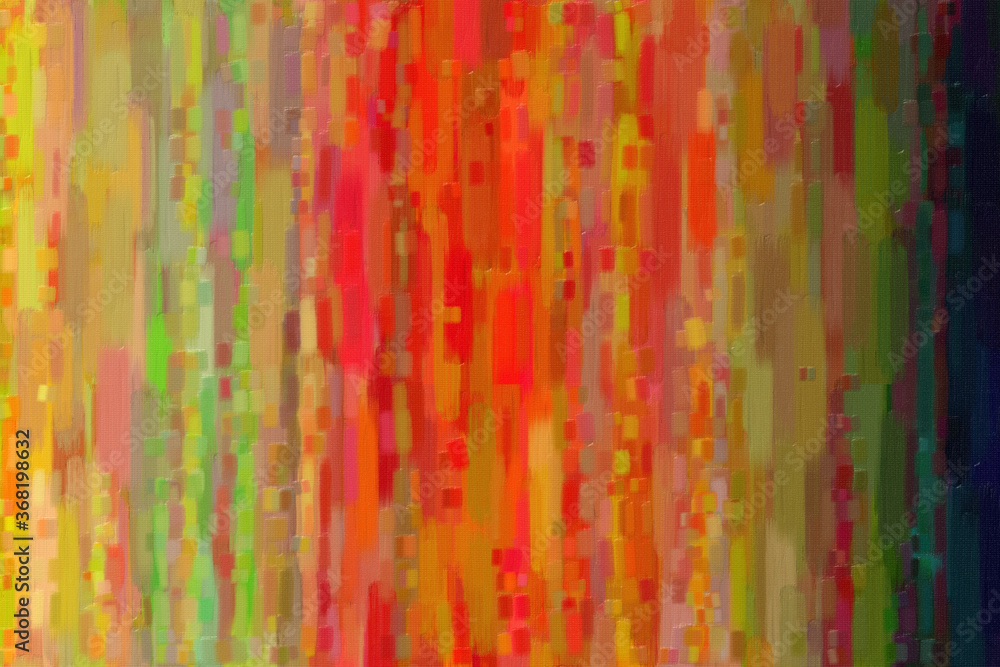 Red and yellow lines with big brush abstract paint background.