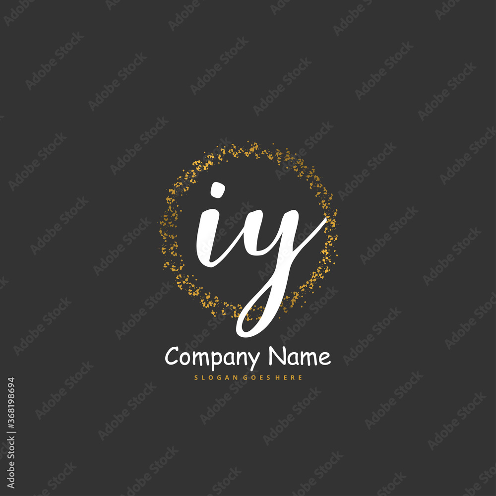 I Y IY Initial handwriting and signature logo design with circle. Beautiful design handwritten logo for fashion, team, wedding, luxury logo. I Y IY Initial handwriting and signature logo design with circle. Beautiful design handwritten logo for fashion, team, wedding, luxury logo.