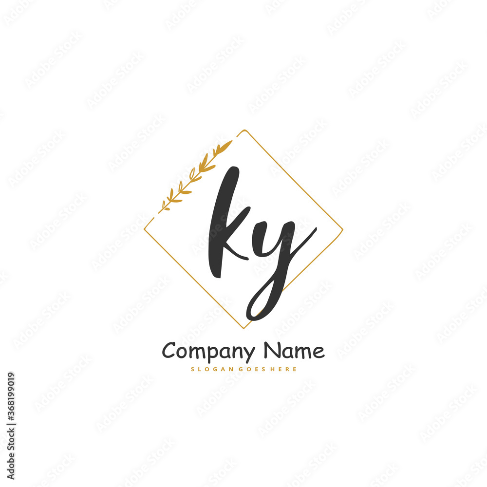 K Y KY Initial handwriting and signature logo design with circle. Beautiful design handwritten logo for fashion, team, wedding, luxury logo. K Y KY Initial handwriting and signature logo design with circle. Beautiful design handwritten logo for fashion, team, wedding, luxury logo.