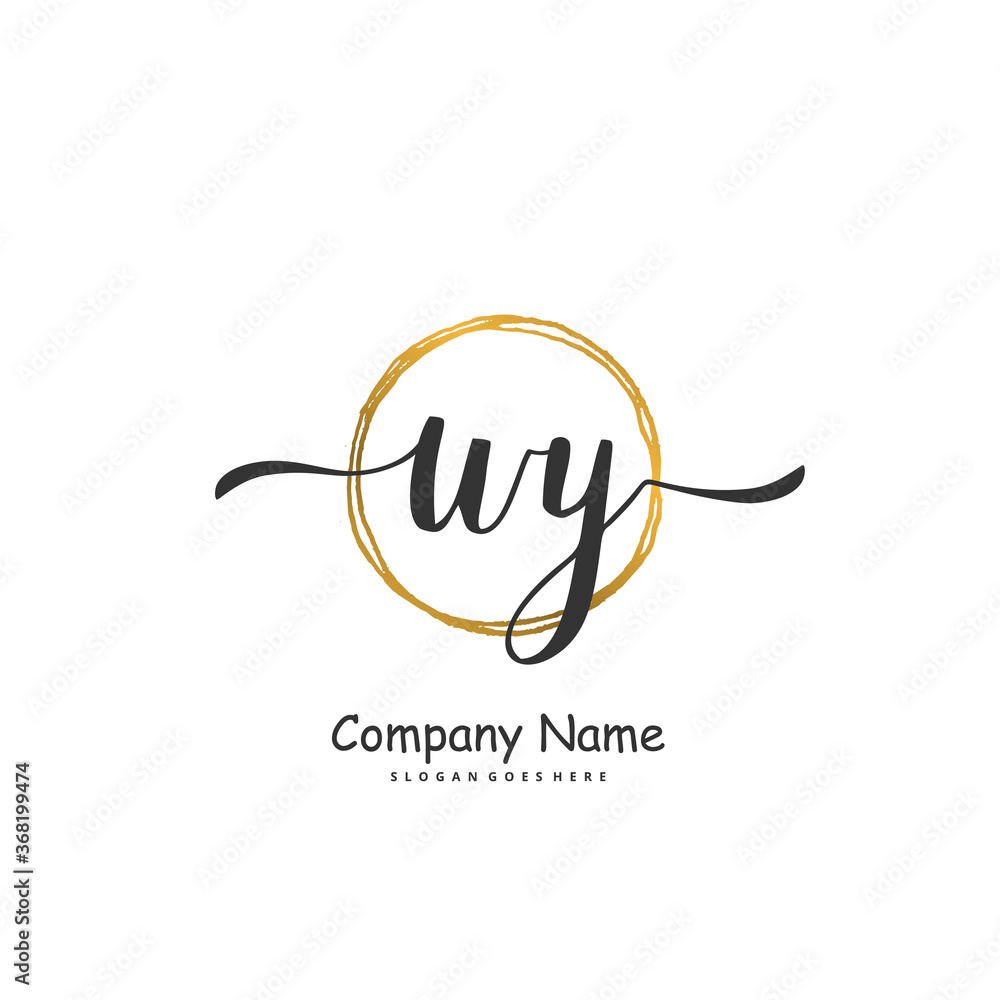 W Y WY Initial handwriting and signature logo design with circle. Beautiful design handwritten logo for fashion, team, wedding, luxury logo. W Y WY Initial handwriting and signature logo design with circle. Beautiful design handwritten logo for fashion, team, wedding, luxury logo.