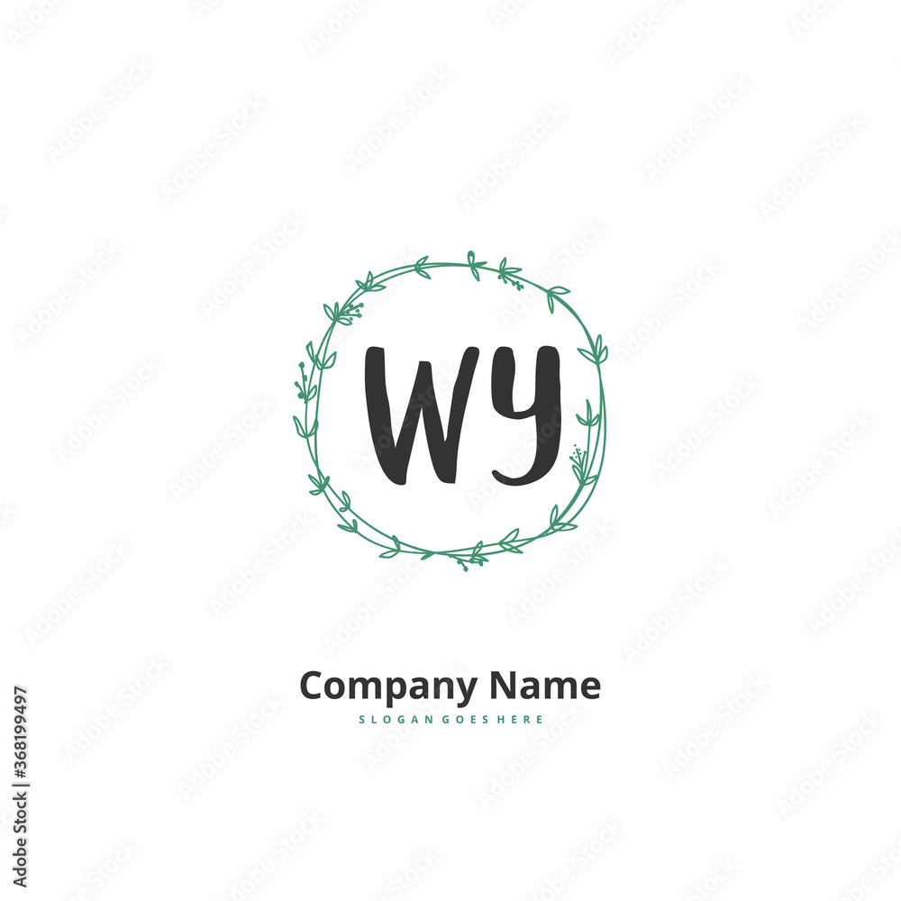 W Y WY Initial handwriting and signature logo design with circle. Beautiful design handwritten logo for fashion, team, wedding, luxury logo. W Y WY Initial handwriting and signature logo design with circle. Beautiful design handwritten logo for fashion, team, wedding, luxury logo.