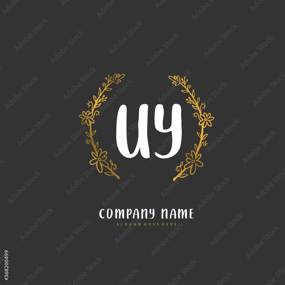 U Y UY Initial handwriting and signature logo design with circle. Beautiful design handwritten logo for fashion, team, wedding, luxury logo. U Y UY Initial handwriting and signature logo design with circle. Beautiful design handwritten logo for fashion, team, wedding, luxury logo.
