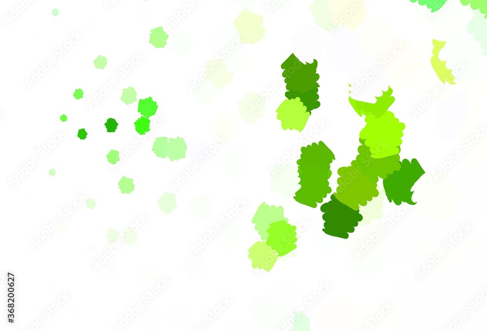 Fototapeta premium Light Green vector template with chaotic shapes.