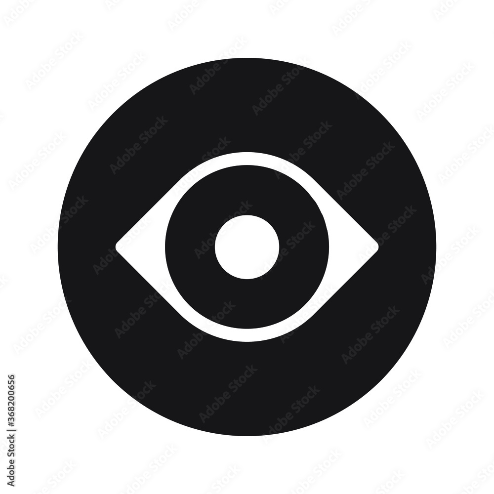 Eye vector icon. Optic eyesight and look symbol. View or watch sign. Optician logo. Isolated on white background. Eye vector icon. Optic eyesight and look symbol. View or watch sign. Optician logo. Isolated on white background.