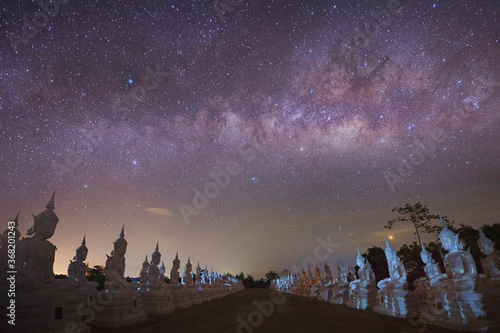 Night time long exposure landscape photography.the milky way