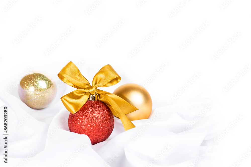 christmas card with christmas balls on white background christmas card with christmas balls on white background