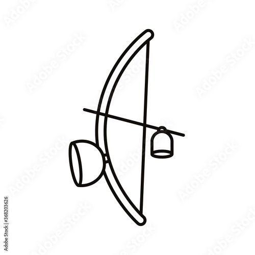 berimbau musical instrument line style icon