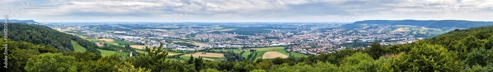 Panoramic View of Aalen From the Aalbaeumle