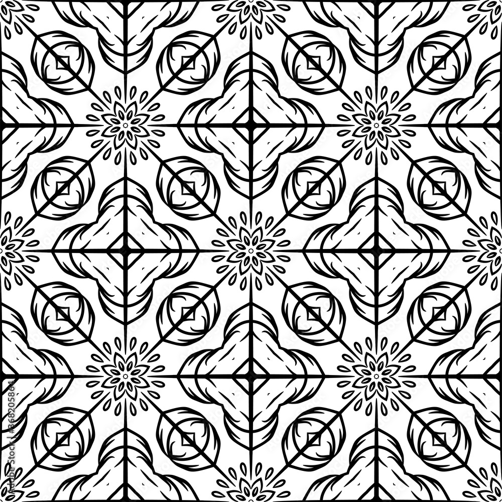 Seamless pattern. Vintage decorative elements