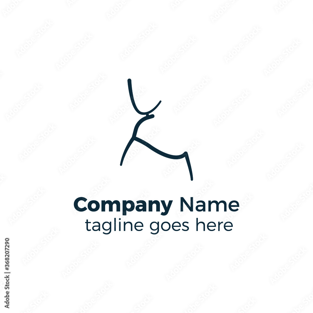 face and body logo design icon vector illustration simple line face and body logo design icon vector illustration simple line