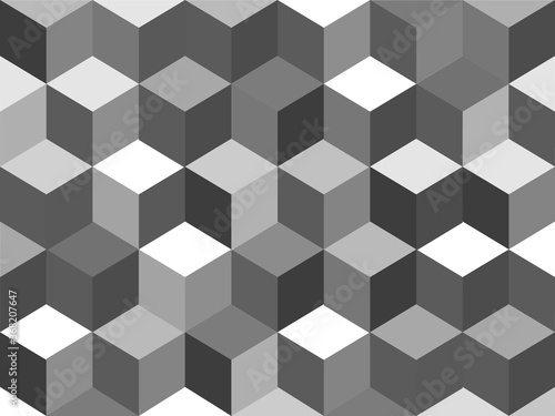 キューブパターン モノトーン