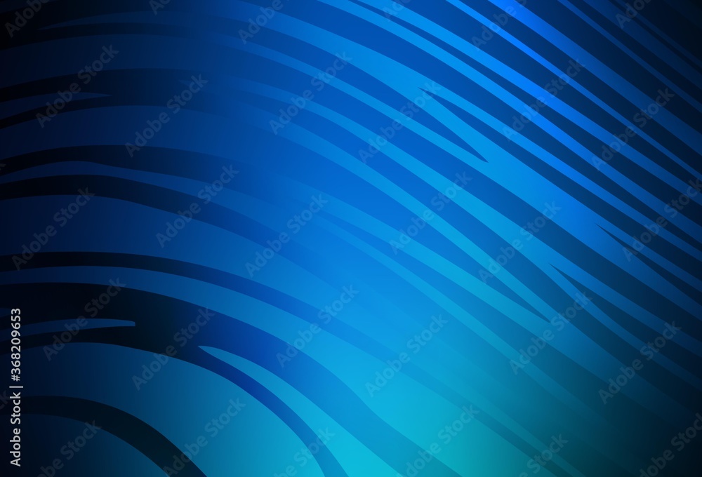 Obraz premium Dark BLUE vector texture with wry lines.