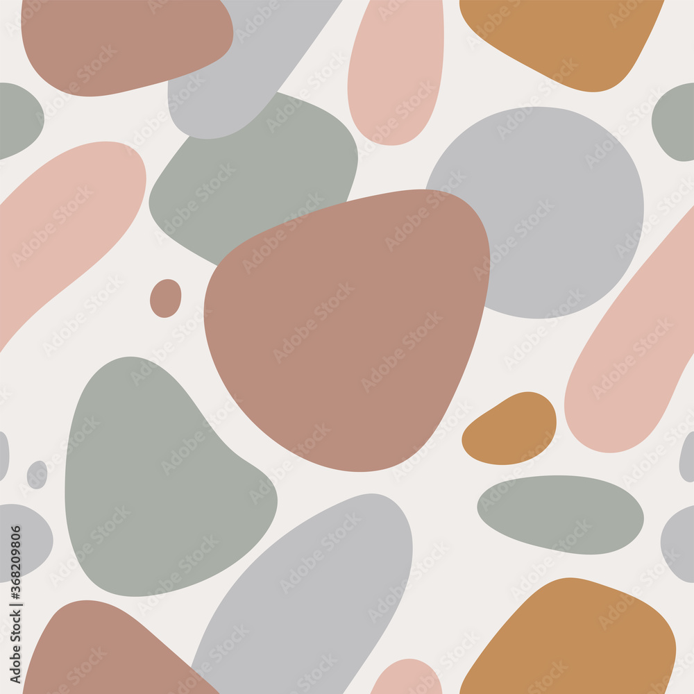 Fototapeta premium Vector illustration various shapes. Abstract modern contemporary seamless pattern for textile print, package and wrapping paper.