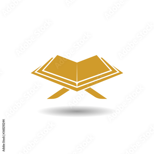 Al Quran logo vector, Islamic logo vector illustration, and book logo vector