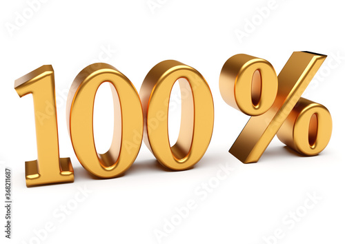 фотографія 3d words 100 percent isolated on white