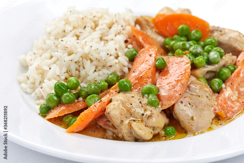 rice with meat and vegetables rice with meat and vegetables