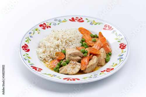 rice with meat and vegetables