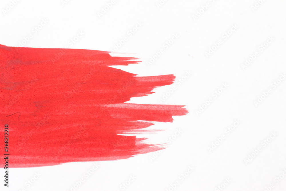 red paint brush strokes