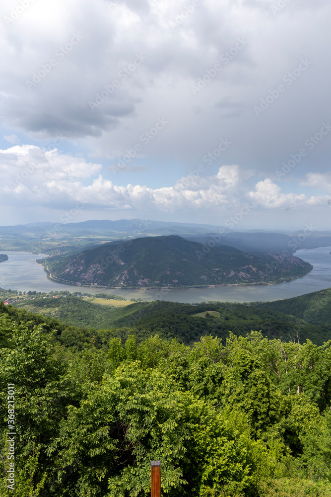 View of the Danube bend from the Predikaloszek mountain in Hungary View of the Danube bend from the Predikaloszek mountain in Hungary