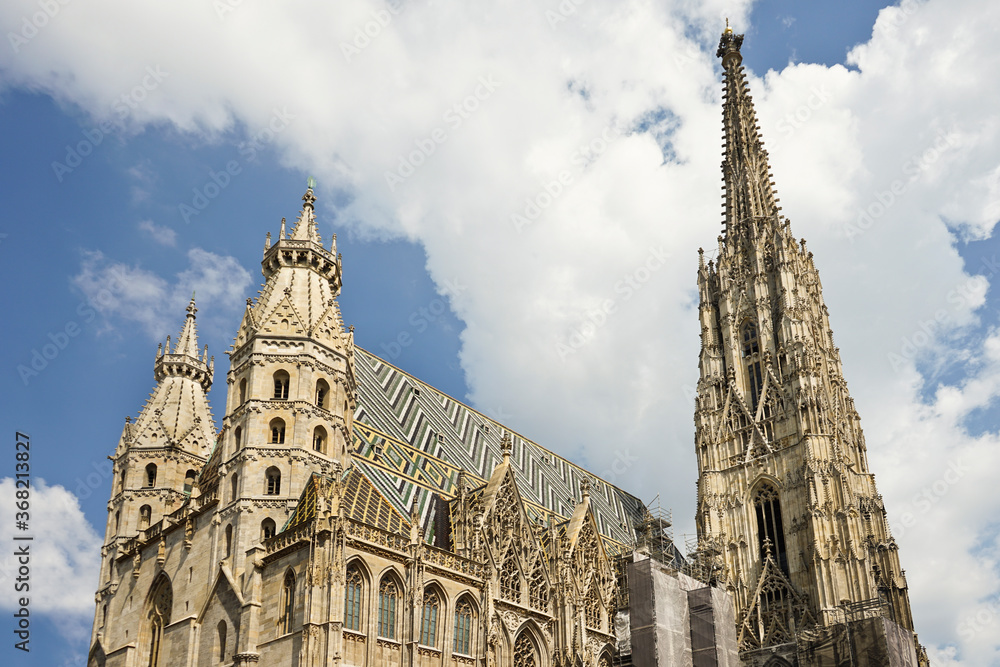 Stephansdom (St. Stephen's Cathedral) famous landmark in Vienna, Austria, Europe.