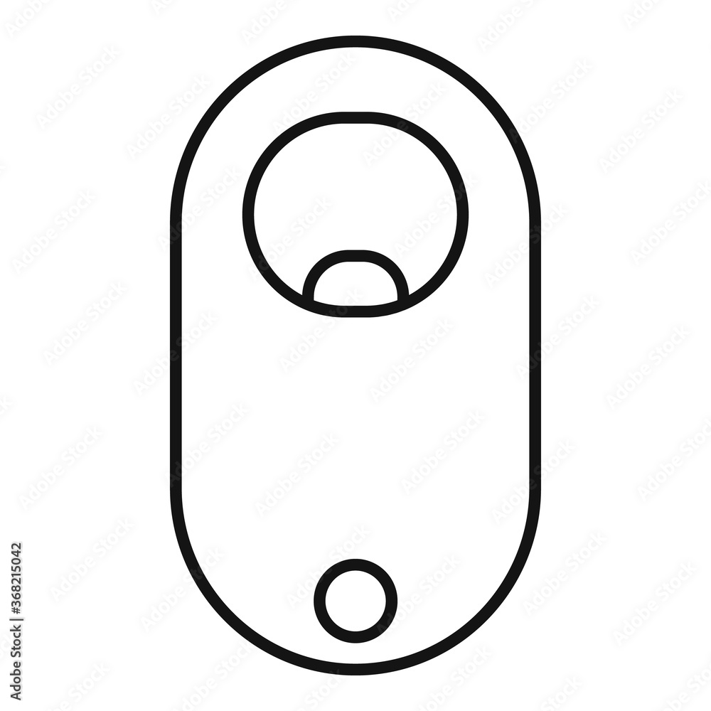 Portable bottle-opener icon. Outline portable bottle-opener vector icon for web design isolated on white background Portable bottle-opener icon. Outline portable bottle-opener vector icon for web design isolated on white background