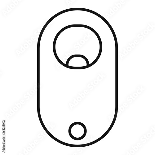 Portable bottle-opener icon. Outline portable bottle-opener vector icon for web design isolated on white background