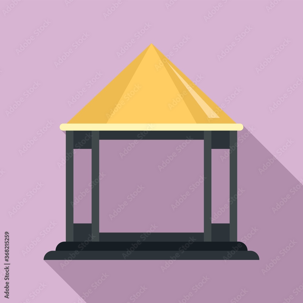 Architecture gazebo icon. Flat illustration of architecture gazebo vector icon for web design Architecture gazebo icon. Flat illustration of architecture gazebo vector icon for web design