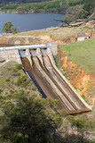 The iconic Myponga Dam on a sunny day located on the Fleurieu Peninsula South Australia on July 21 2020