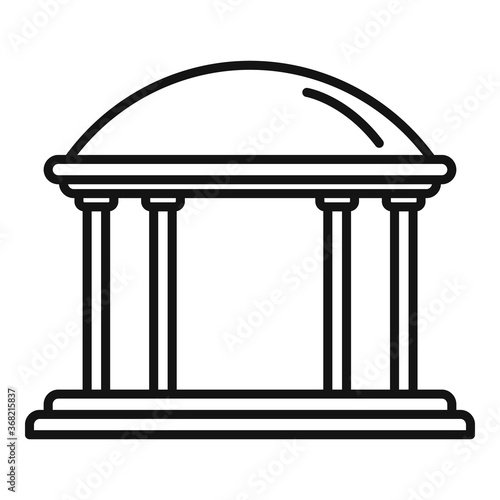 Gazebo icon. Outline gazebo vector icon for web design isolated on white background