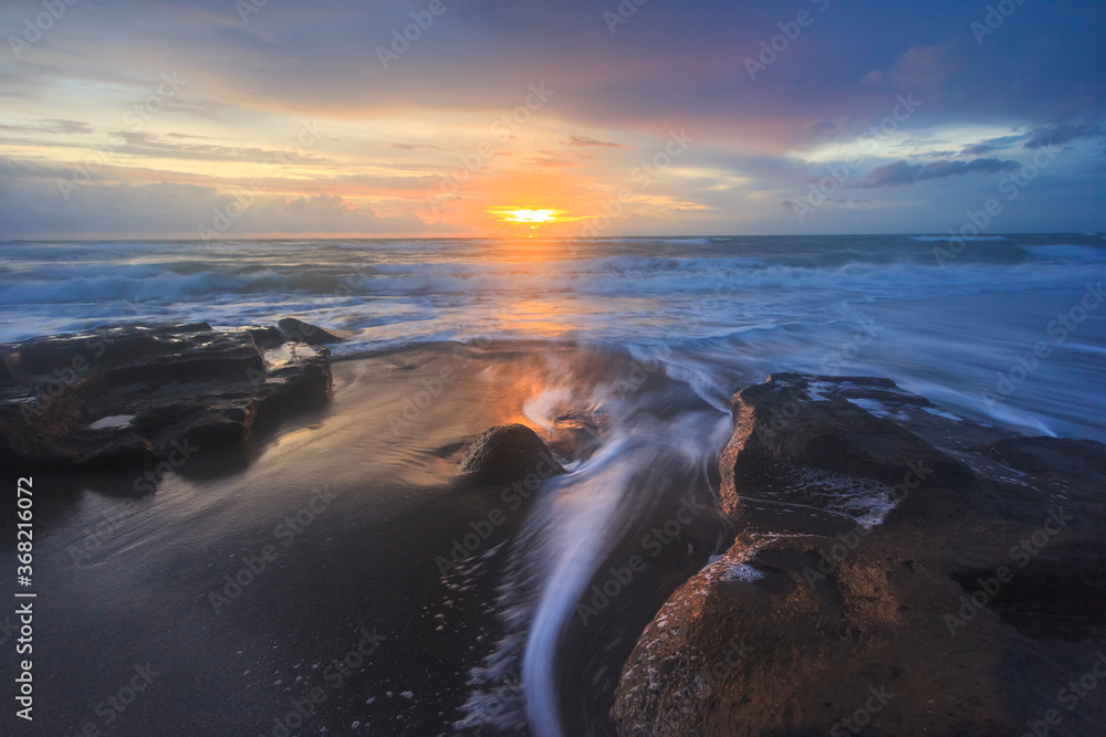 sunset on the beach