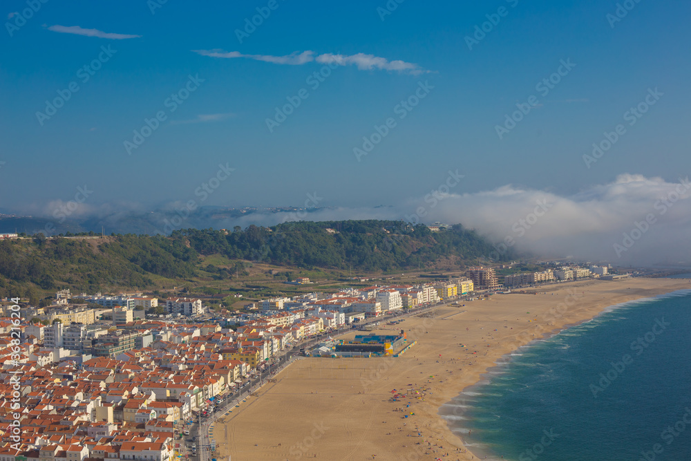 beautiful seaside resort of Nazare in Portugal