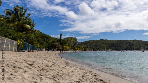 Fototapeta Naklejka Na Ścianę i Meble -  Landscape of the Caribbean beach in Sainte Anne Martinique