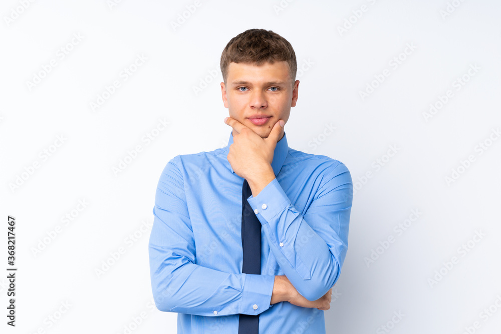 Young handsome businessman laughing Young handsome businessman laughing