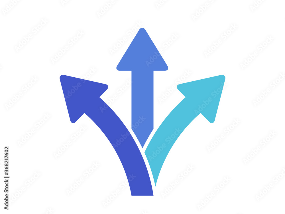 3 way direction icon. 3 way arrows vector icon. Arrows direction icon. 3 way direction icon. 3 way arrows vector icon. Arrows direction icon.