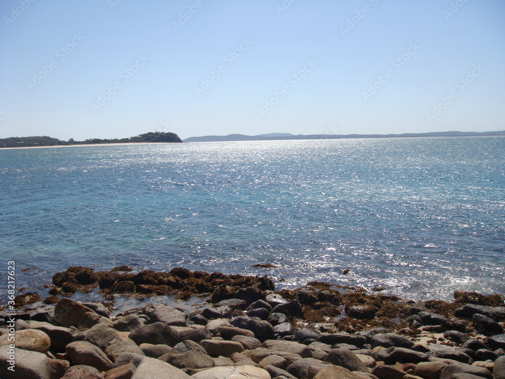 Rocky coastline at Shoal Bay New South Wales