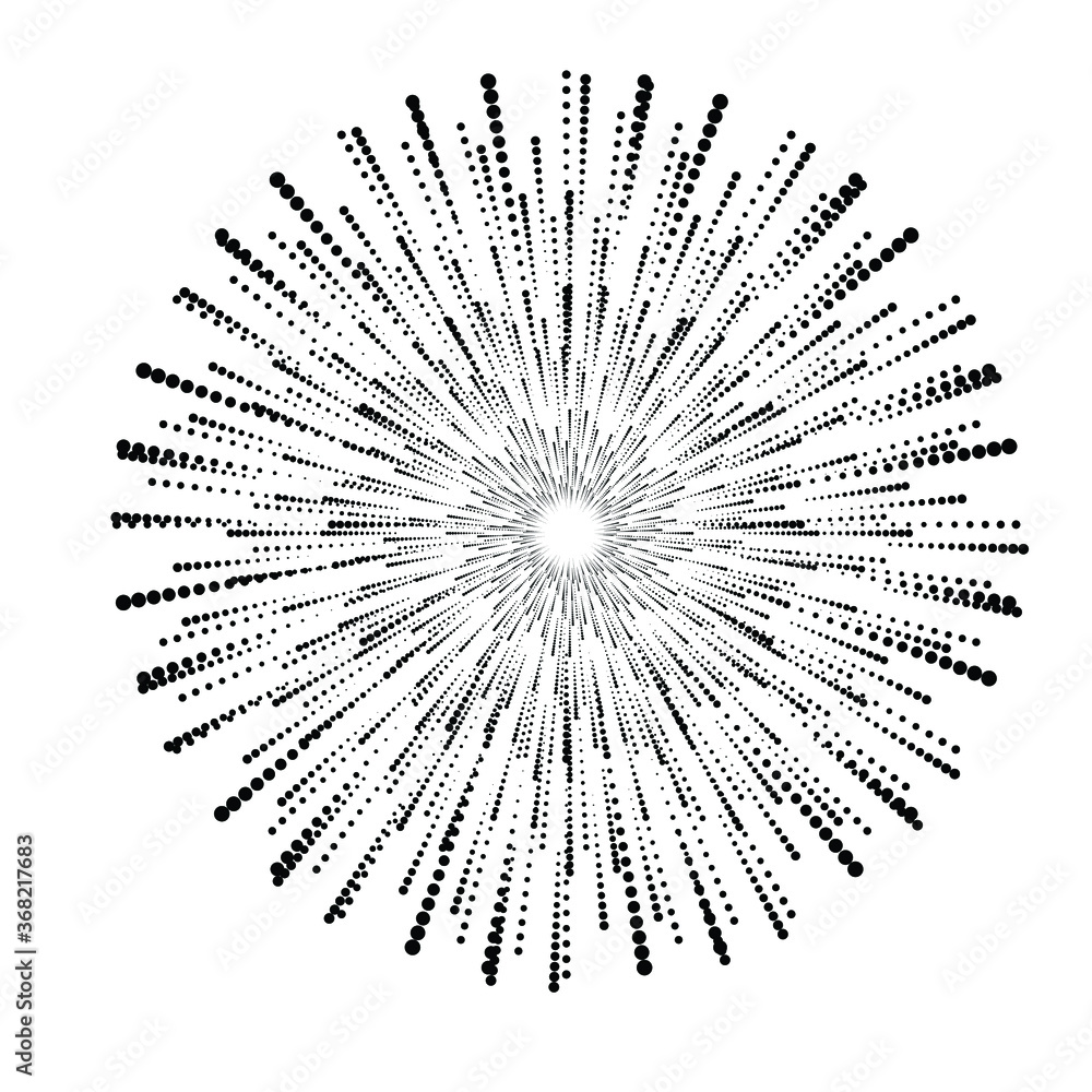 Obraz premium Halftone dots in circle form. Circular Music equalizer . Audio waves . Sound frequency . round logo . vector dotted frame . design element