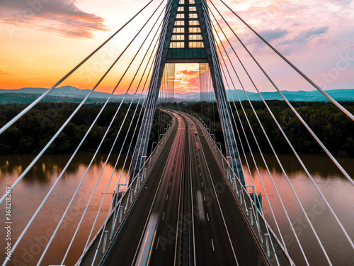 Megyeri bridge, Budapest, Hungary photo