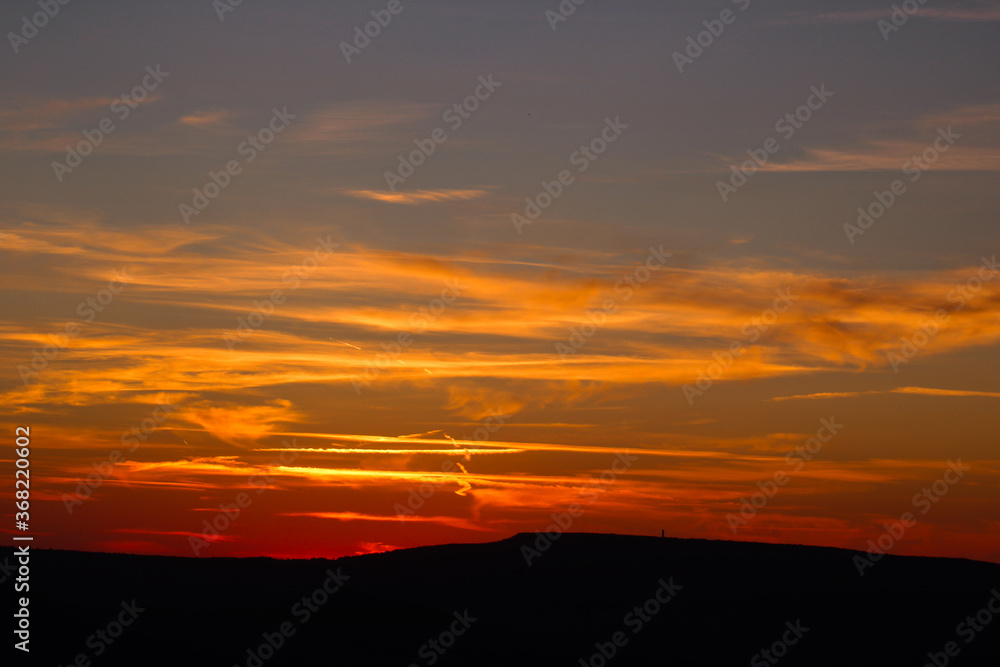 sunset over the mountains