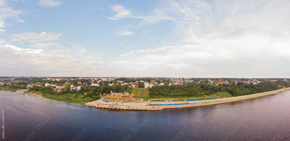 The city of Gorodets, Nizhny Novgorod oblast, Russia. Photo from a high point.