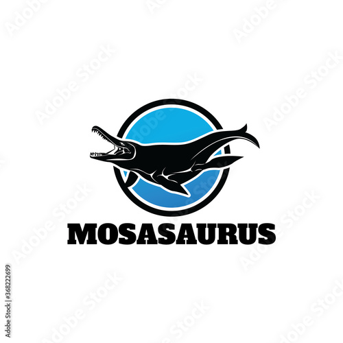 Photo Mosasaurus Logo Template Design Vector