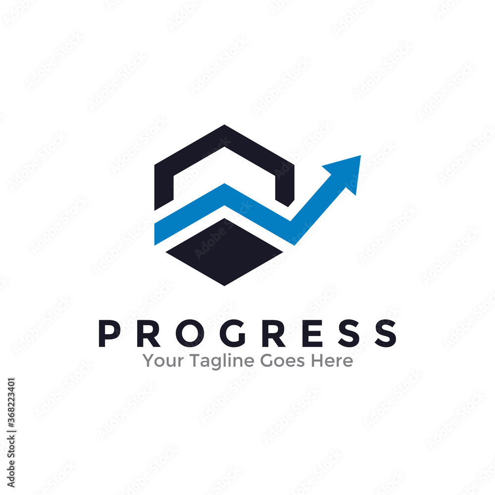 Progress Logo Template Design. Business marketing finance logo. Vector illustration of arrow up sign for growth and success concept. Progress Logo Template Design. Business marketing finance logo. Vector illustration of arrow up sign for growth and success concept.