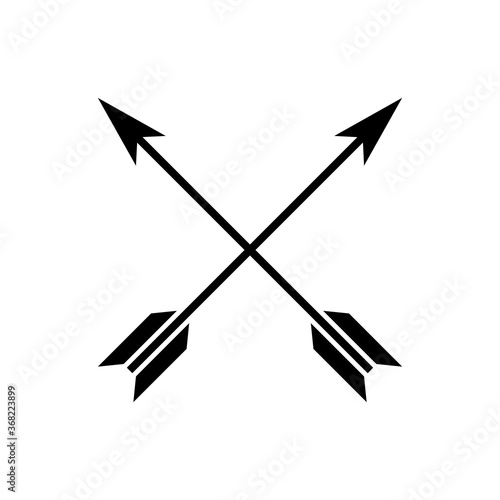 Arrows. Medieval icon of crossed arrows.