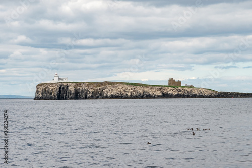 Island with lighthouse