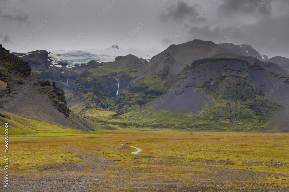 View of the Skaftafell Glacier, southeast Iceland.