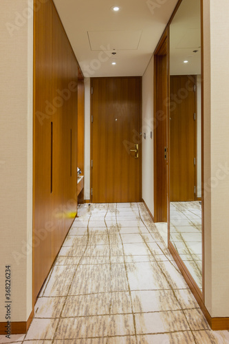 Entrance of the room at the hotel