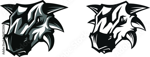 Ankylosaurus Head Sport Mascot Design