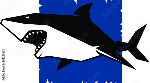 Edgy Design Shark Vector