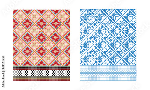 Vietnamese brocade pattern (4)	
