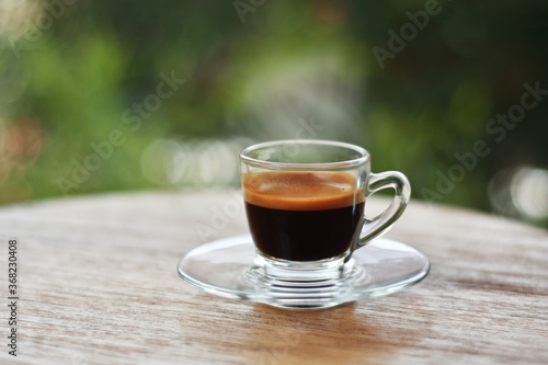  Black coffee is a delicious hot coffee.